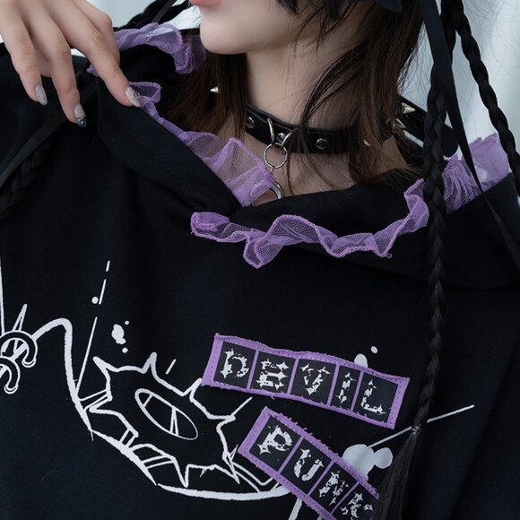 ACDC RAG Baby Punk Devil Punk Oversized Hoodie - Picture 4 of 9